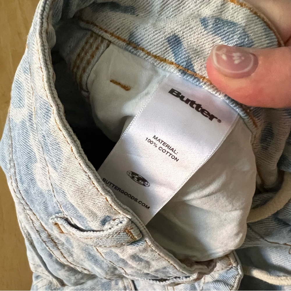 BUTTER Women's Baggy Flowers Jeans Size 32 In Blue - Picture 9 of 11